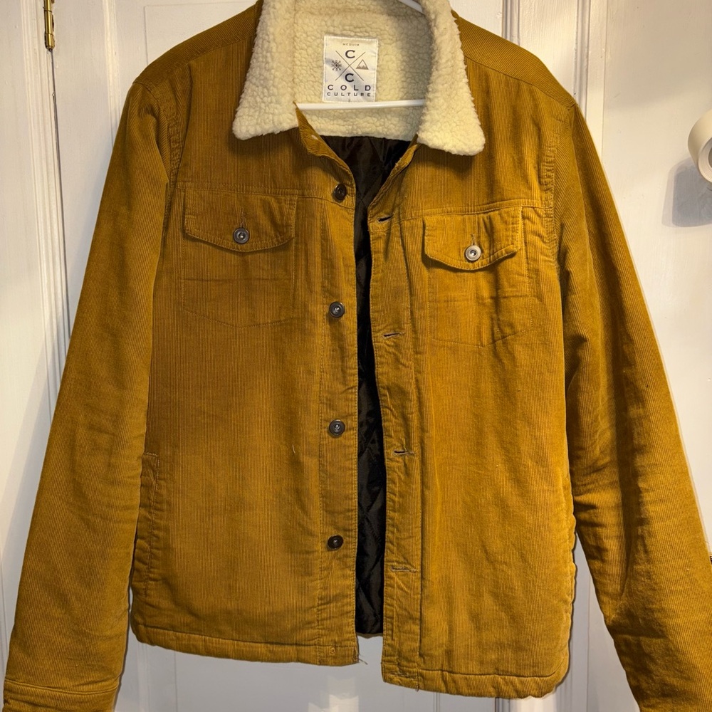 Corduroy Jacket with Sherpa Collar